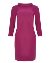 Load image into Gallery viewer, Cranberry Textured Bardot Dress
