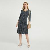 Load image into Gallery viewer, Floating Petals Pleated Fit and Flare Dress
