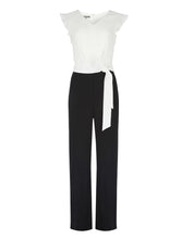 Load image into Gallery viewer, Black and Ivory Two Tone Jumpsuit

