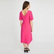 Load image into Gallery viewer, Hot Pink V-Back Dress
