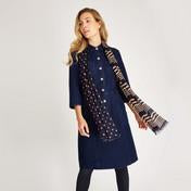 Load image into Gallery viewer, 3/4 Sleeve Denim Shirt Dress
