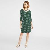 Load image into Gallery viewer, Green V-Neck Daisy Print Dress
