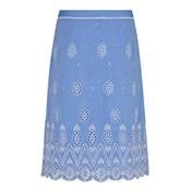 Load image into Gallery viewer, Embroidery and Cutwork Linen A-Line Skirt
