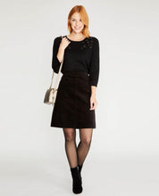 Load image into Gallery viewer, Black Velvet A-Line Skirt
