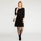 Load image into Gallery viewer, Black Velvet A-Line Skirt
