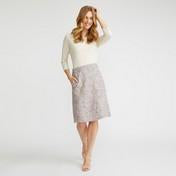 Load image into Gallery viewer, A-Line Clematis Garden Print Linen Skirt
