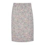 Load image into Gallery viewer, A-Line Clematis Garden Print Linen Skirt

