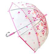 Load image into Gallery viewer, Girls Clear Pink Rose Print 17&quot; Umbrella
