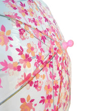 Load image into Gallery viewer, Girls Clear Pink Rose Print 17&quot; Umbrella

