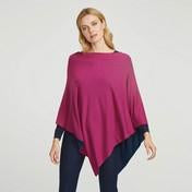 Load image into Gallery viewer, Cranberry/Teal Reversible Poncho
