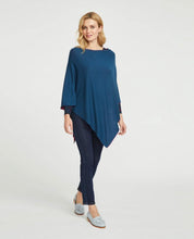 Load image into Gallery viewer, Cranberry/Teal Reversible Poncho
