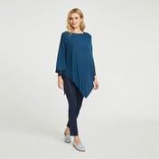 Load image into Gallery viewer, Cranberry/Teal Reversible Poncho
