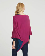 Load image into Gallery viewer, Cranberry/Teal Reversible Poncho

