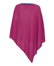 Load image into Gallery viewer, Cranberry/Teal Reversible Poncho

