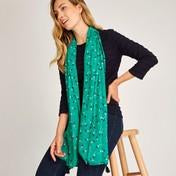 Load image into Gallery viewer, Eden Garden Sprig Tassel Scarf
