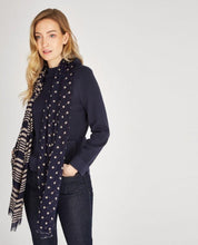 Load image into Gallery viewer, Cafe Creme Spot and Stripe Scarf
