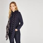 Load image into Gallery viewer, Cafe Creme Spot and Stripe Scarf
