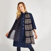 Load image into Gallery viewer, Cafe Creme Spot and Stripe Scarf
