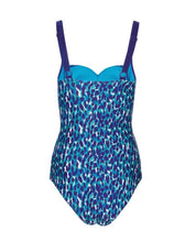 Load image into Gallery viewer, Cobalt Leopard Ruche Swimsuit
