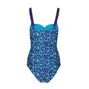 Load image into Gallery viewer, Cobalt Leopard Ruche Swimsuit
