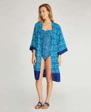 Load image into Gallery viewer, Cobalt Leopard Ruche Swimsuit
