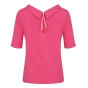 Load image into Gallery viewer, Hot Pink Zip Neck Bardot Top
