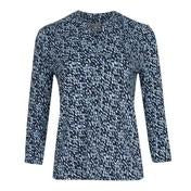 Load image into Gallery viewer, Blue Multi Pebble Print Henley Top
