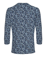 Load image into Gallery viewer, Blue Multi Pebble Print Henley Top
