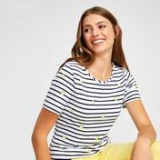 Load image into Gallery viewer, Embroidered Lemon Stripe Top
